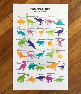 "Dinosaur ABC" Art Print